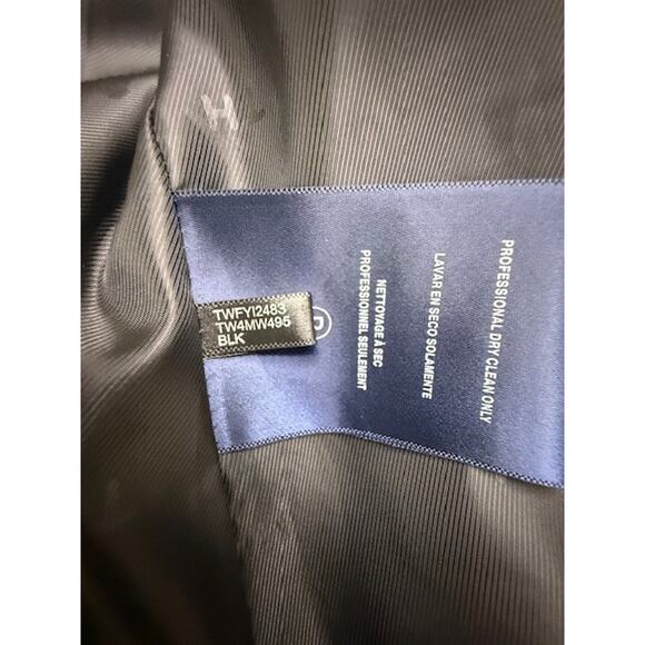 Tommy Hilfiger Women's Sz Large Single Breasted Coat Black Gold Buttons $315 - Picture 8 of 11